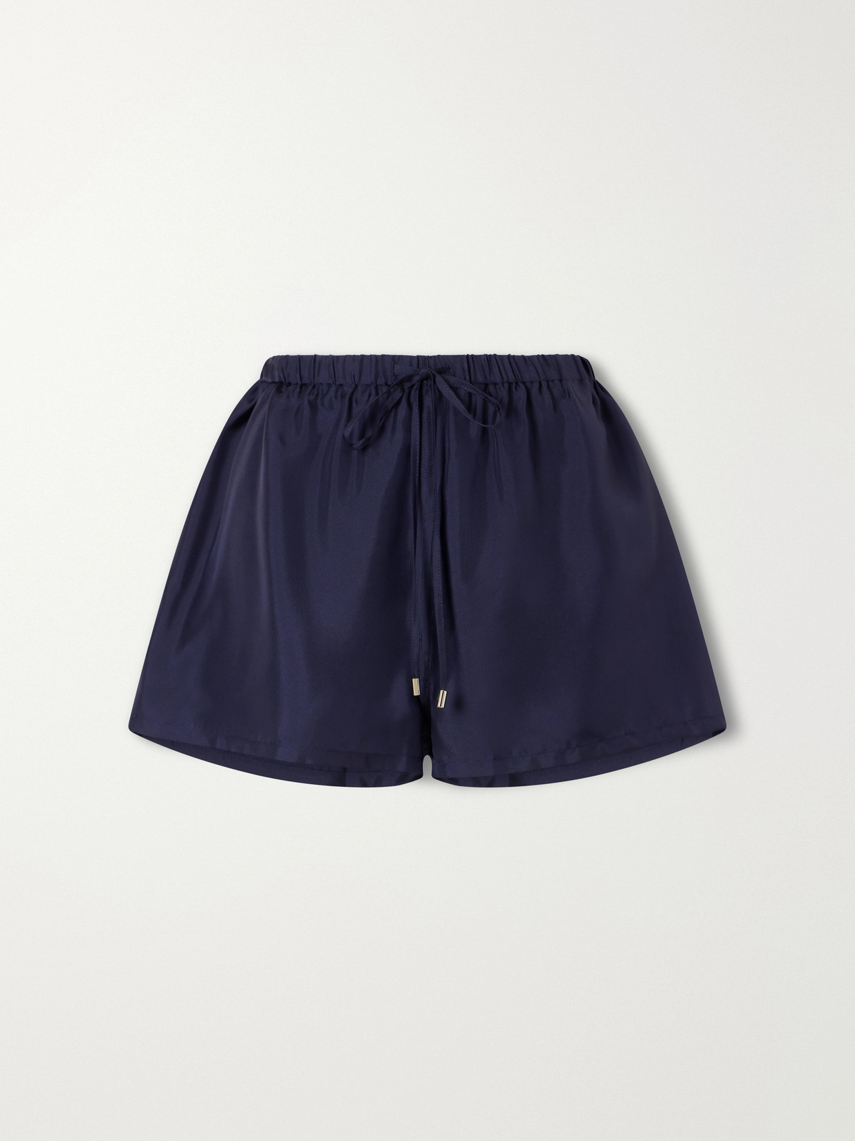 Comme Si Everyday Cami Silk-twill Shorts In Blue