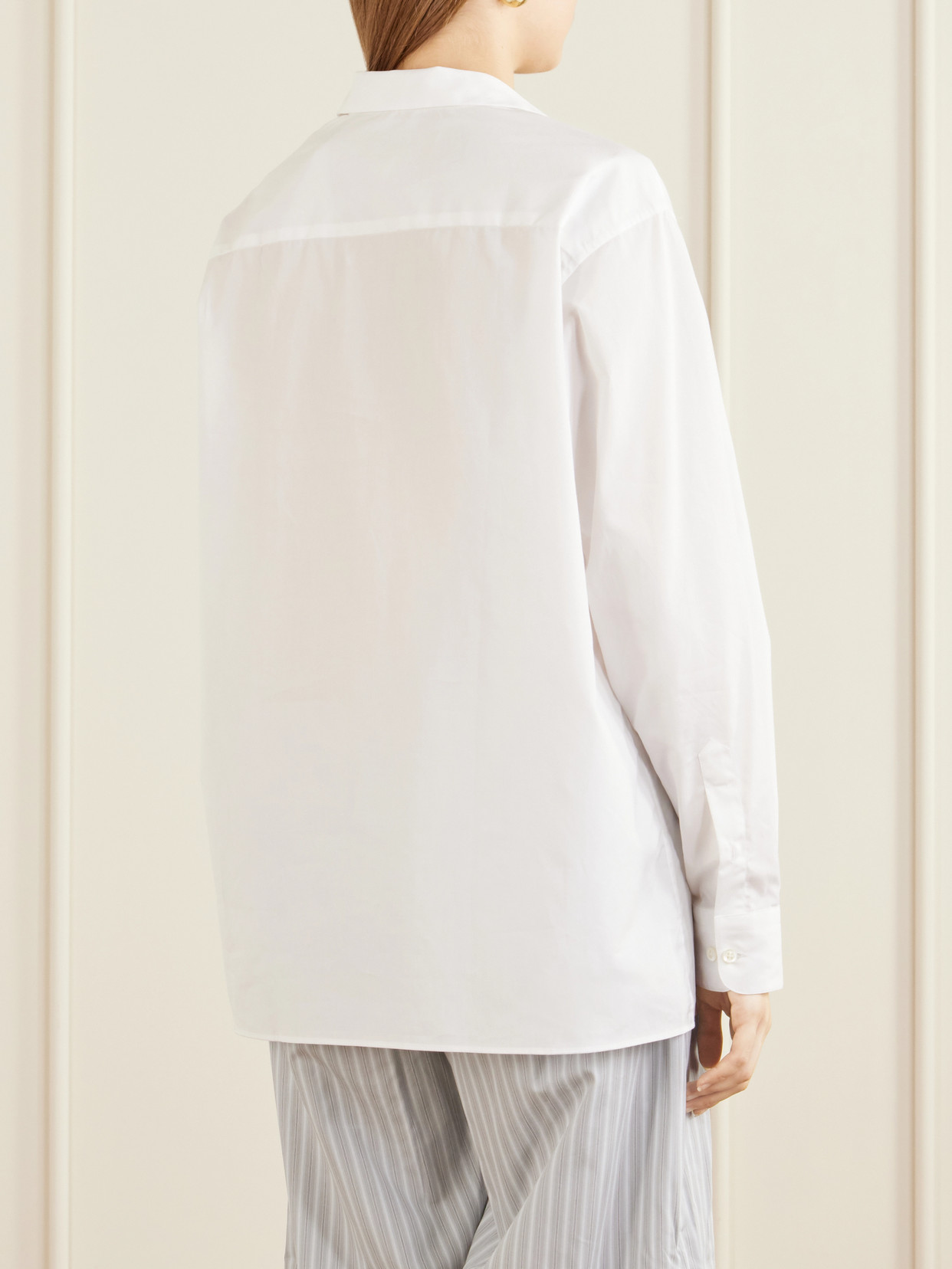 Comme Si Cotton-poplin Shirt In White