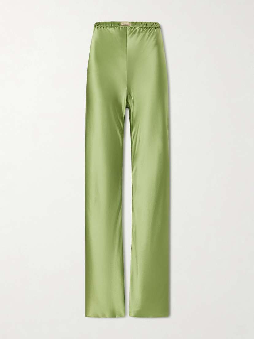 Comme Si Silk Straight-leg Pants