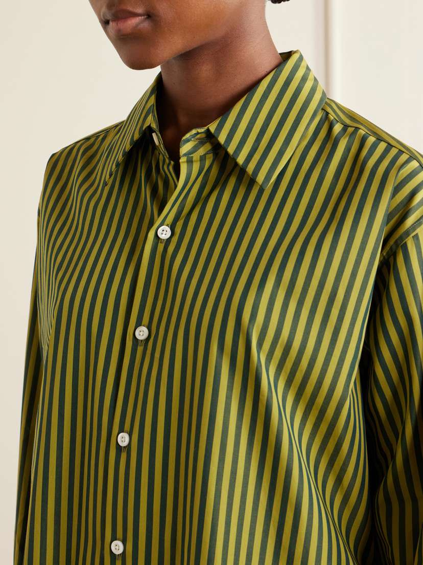 Comme Si La Classica Striped Cotton-poplin Shirt | Thumbnail 5 Comme Si La Classica Striped Cotton-poplin Shirt | Thumbnail 5