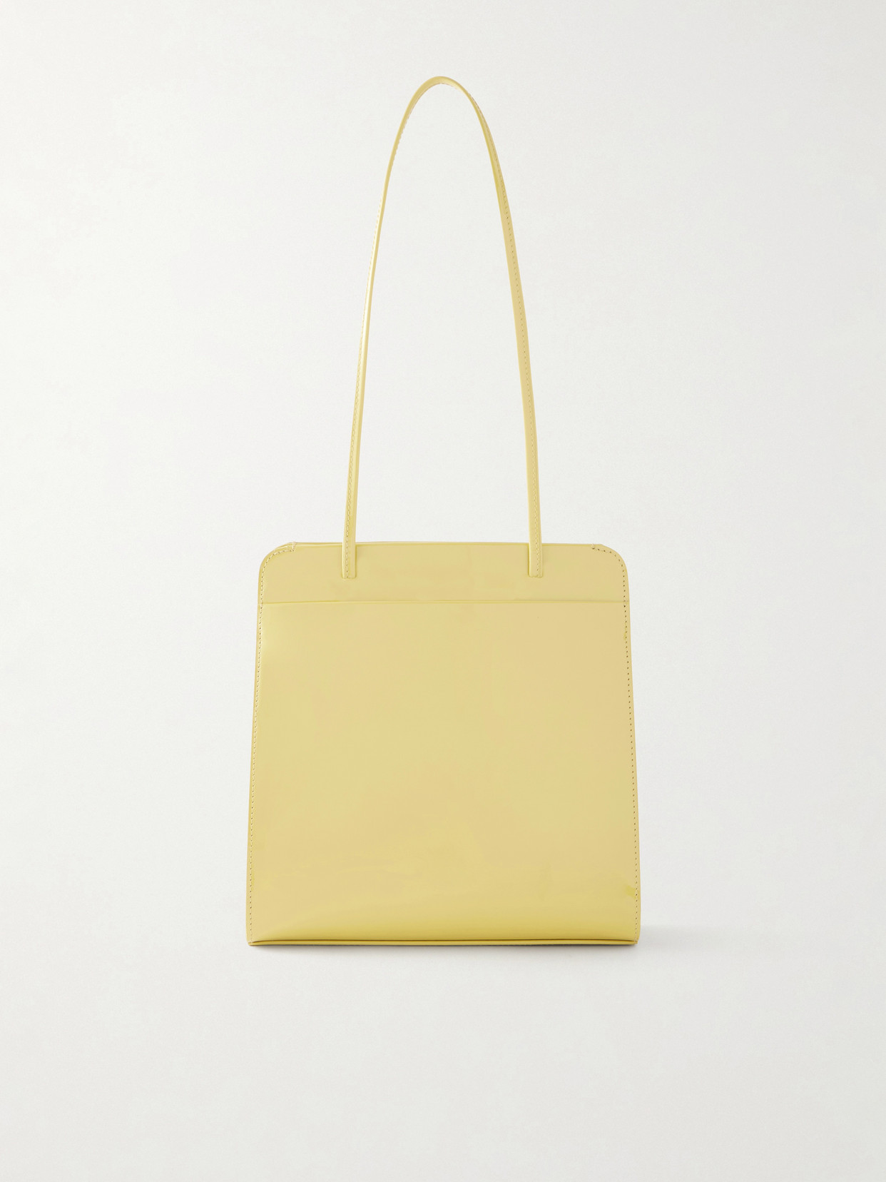 Fane Lisse Patent-leather Shoulder Bag In Green