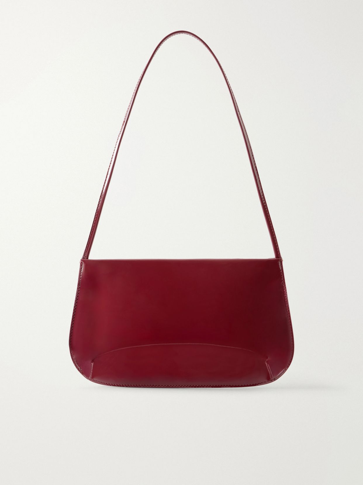 Bra patent leather shoulder bag