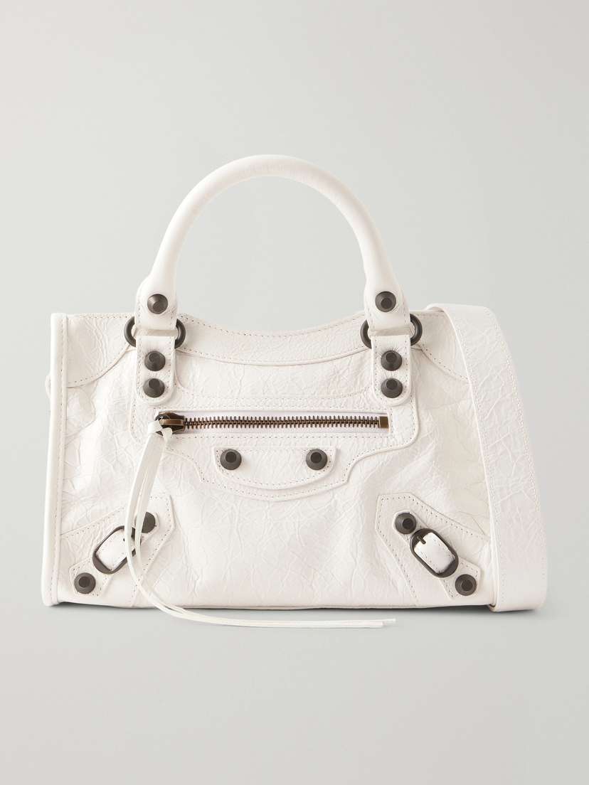 Balenciaga Le City Mini Metallic Leather Shoulder Bag