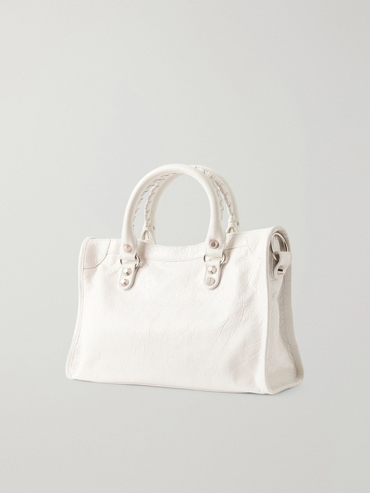 Le City Small Embellished Textured-Leather Tote