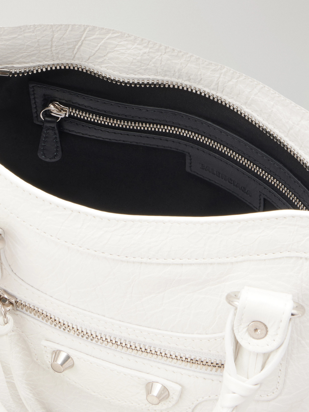 Le City Small Embellished Textured-Leather Tote