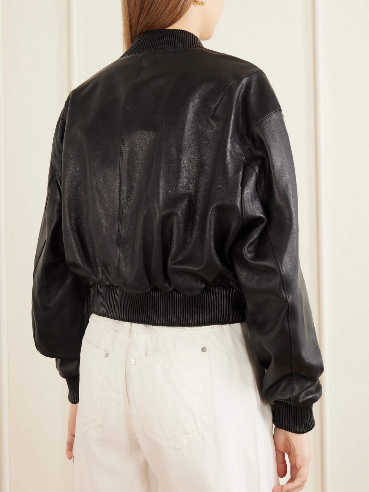 Hannan Leather Bomber Jacket