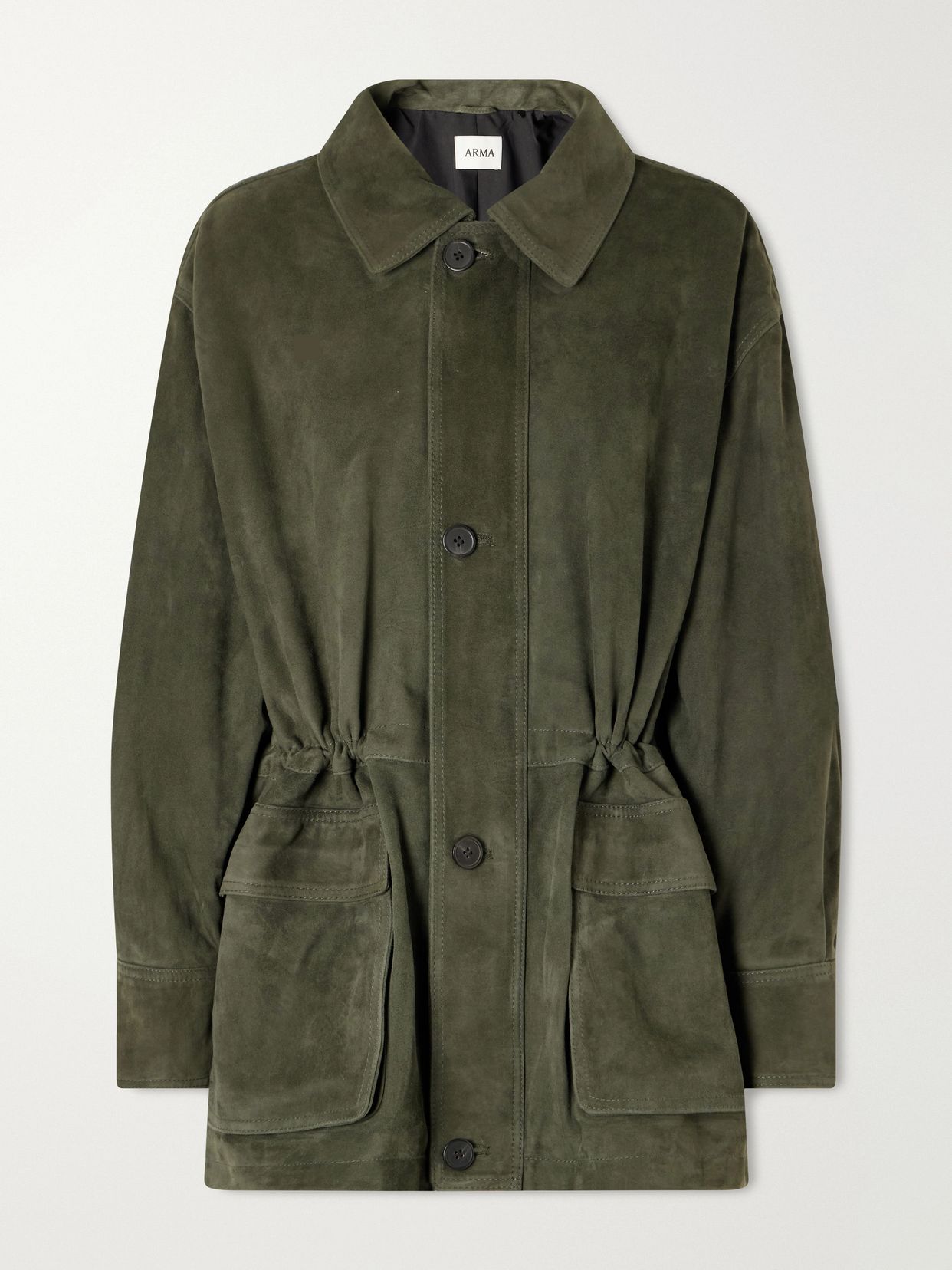 Maeve paneled suede jacket