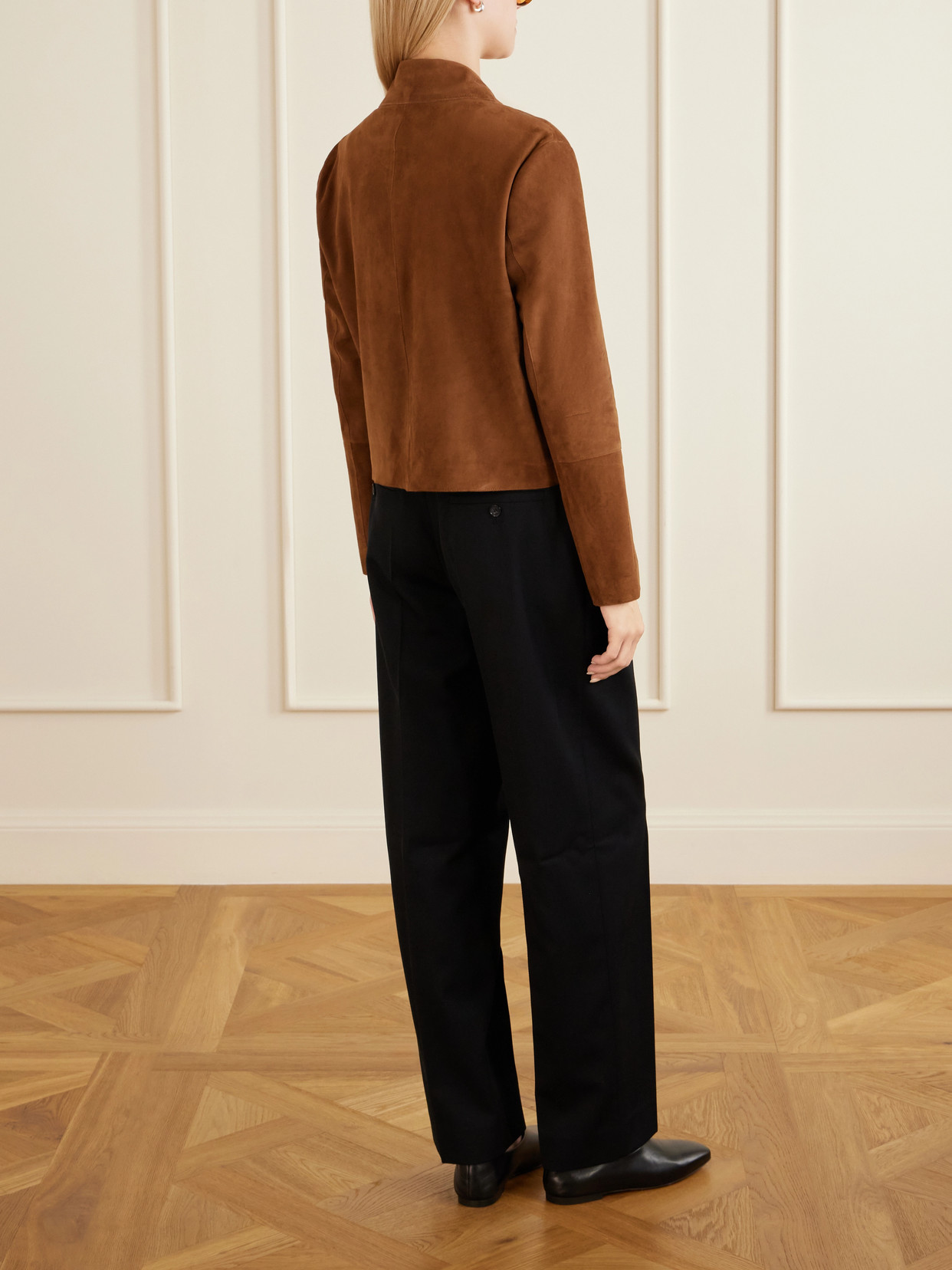 Arma Emy Suede Jacket In Brown