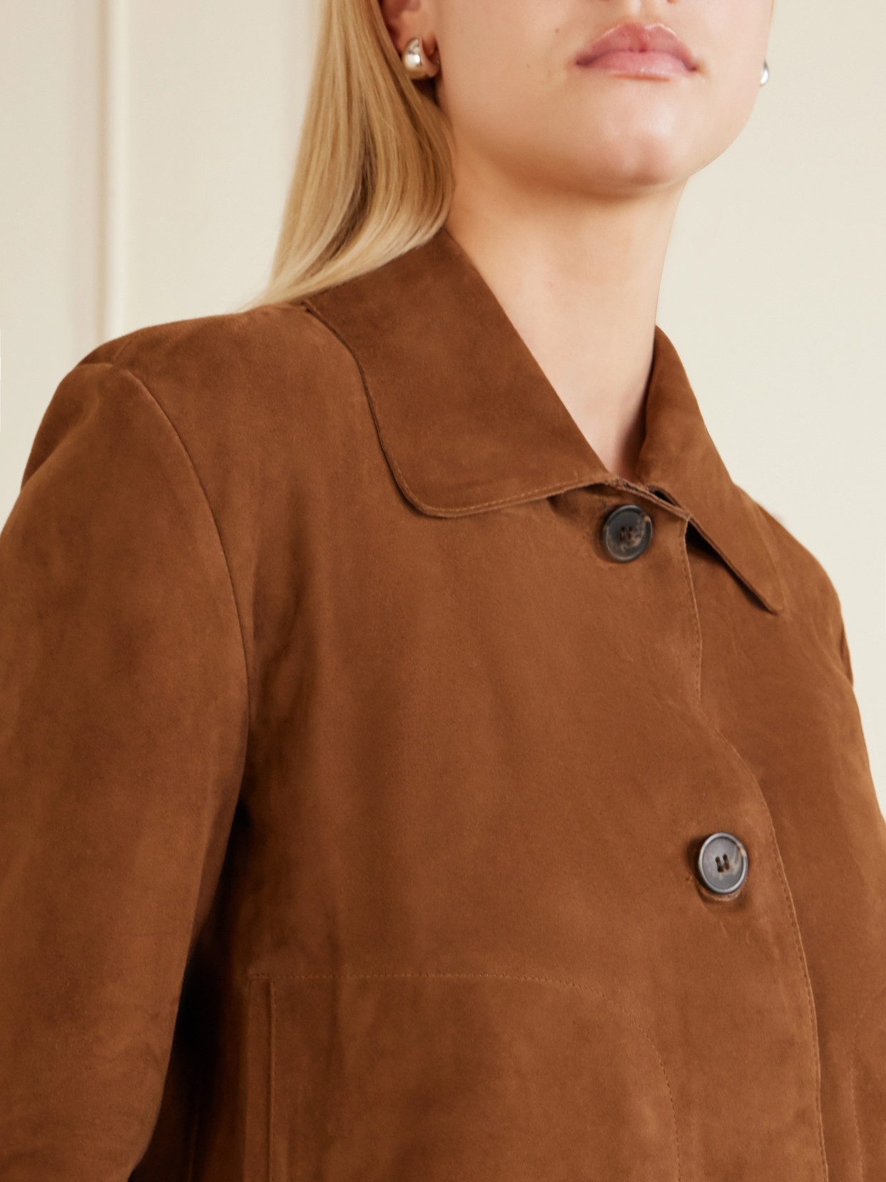 Arma Emy Suede Jacket In Brown