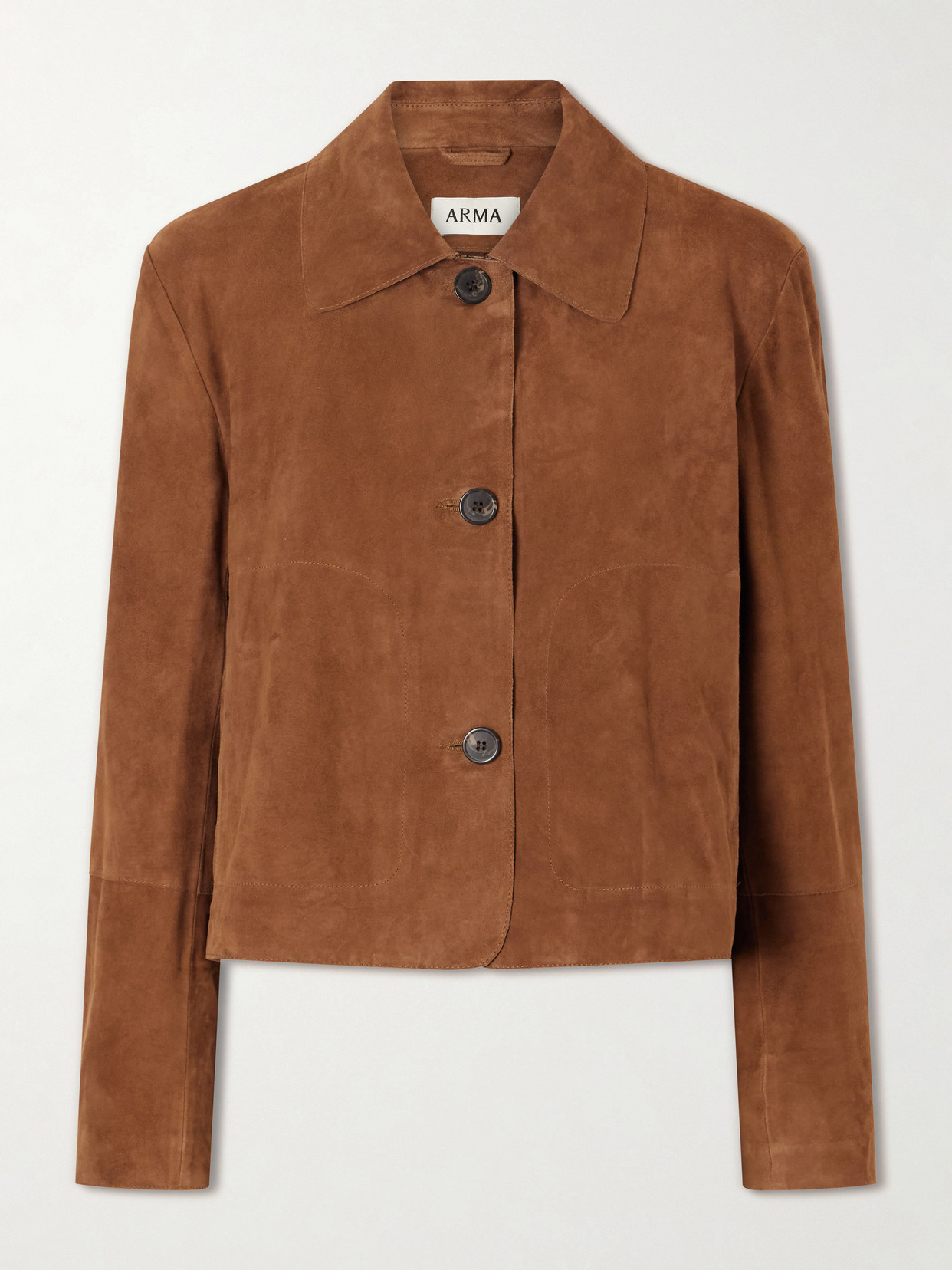 Arma Emy Suede Jacket In Brown
