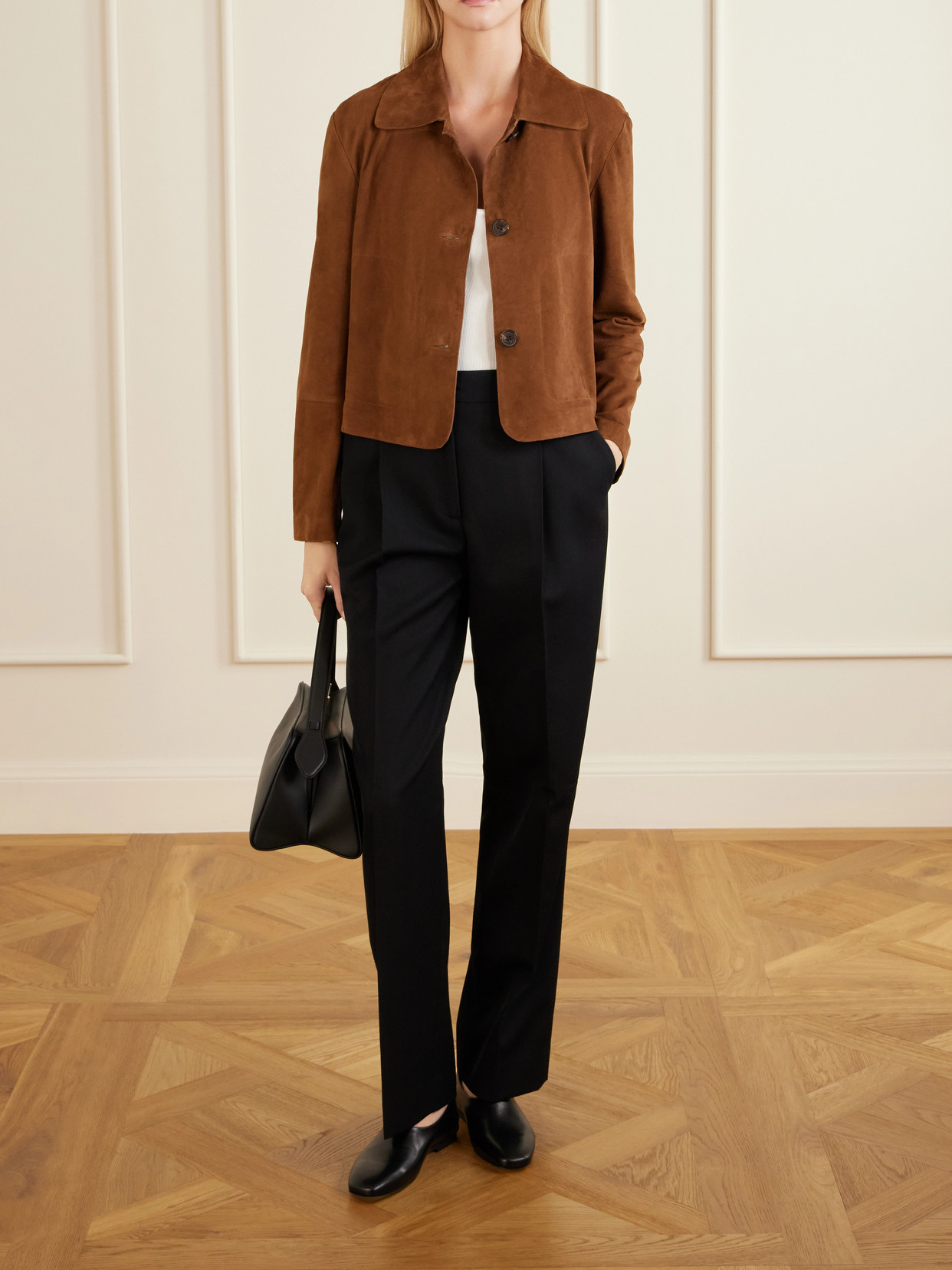Arma Emy Suede Jacket In Brown