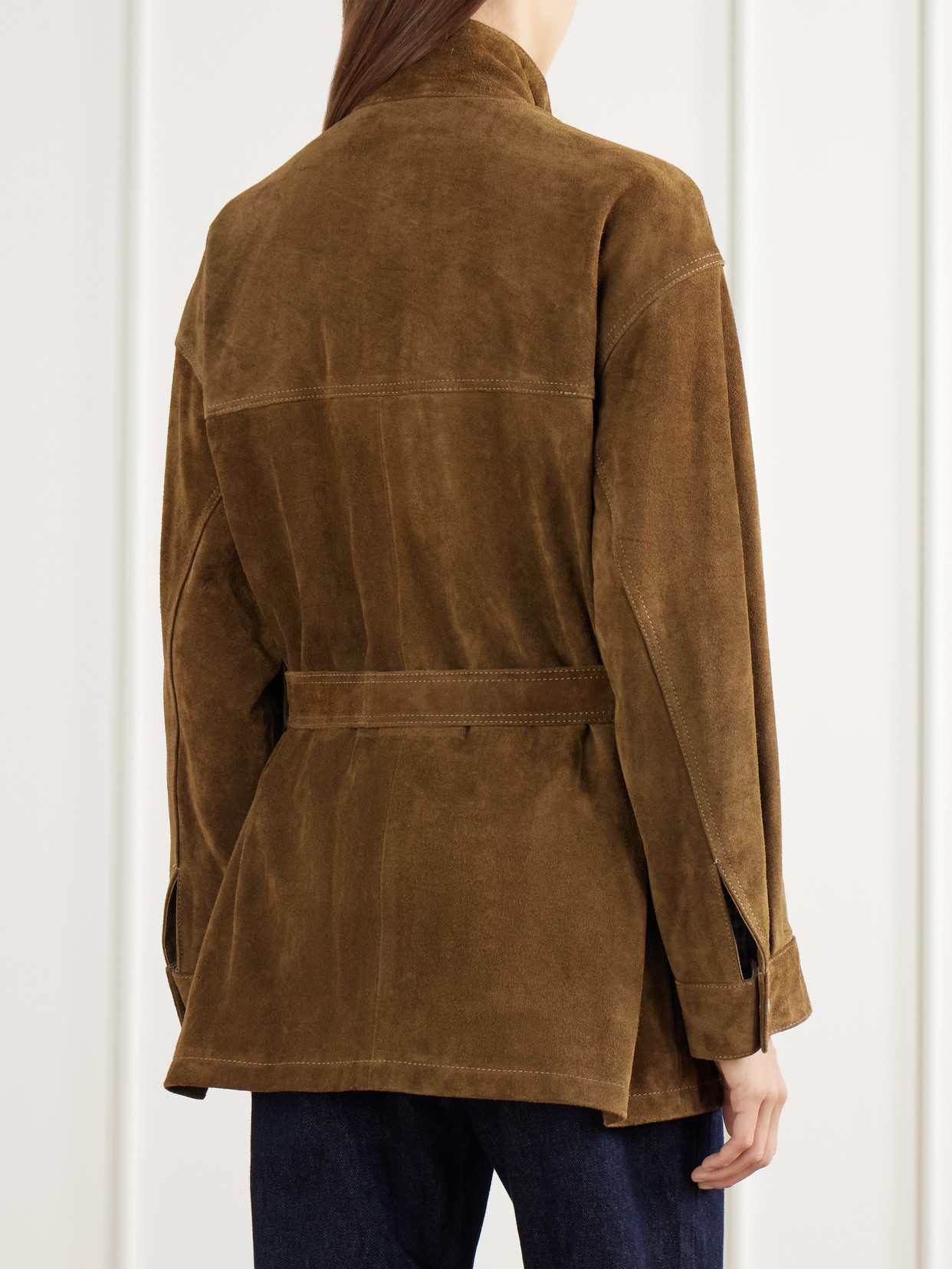 Delore Belted Paneled Jacket