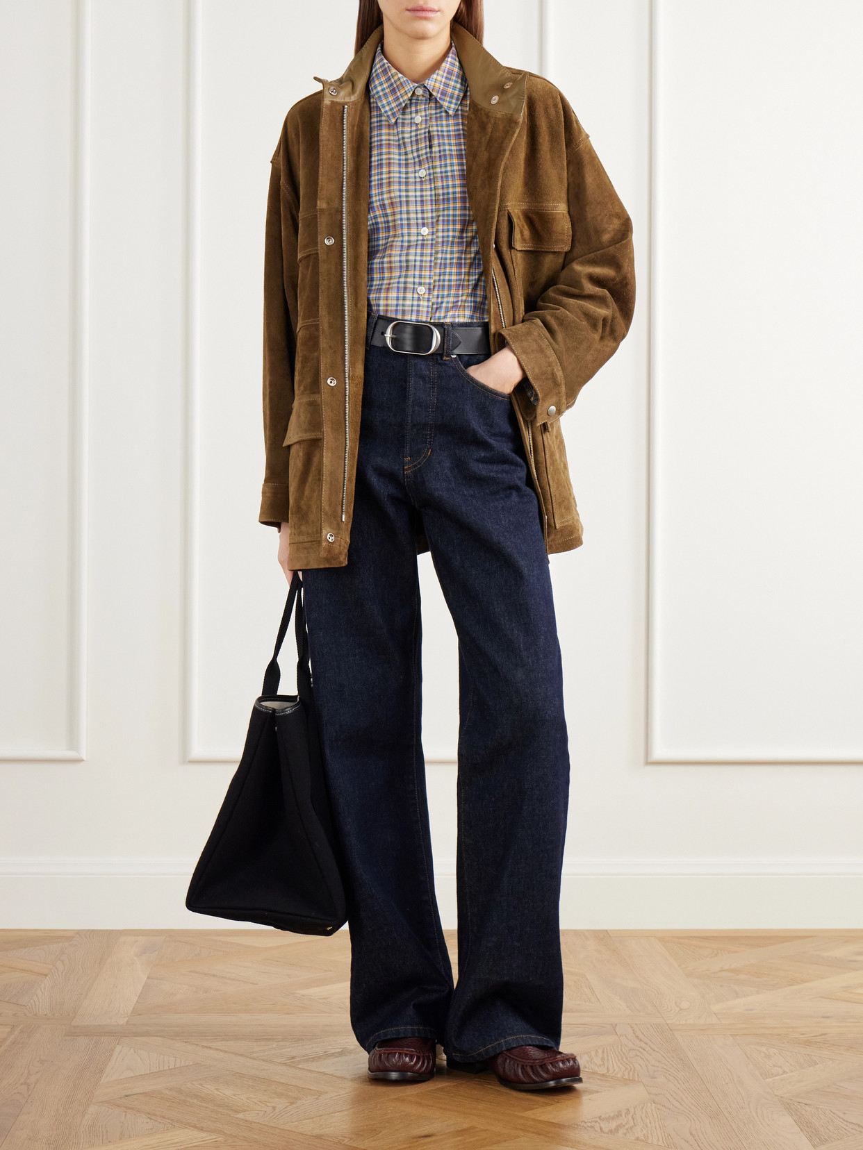 Delore Belted Paneled Jacket