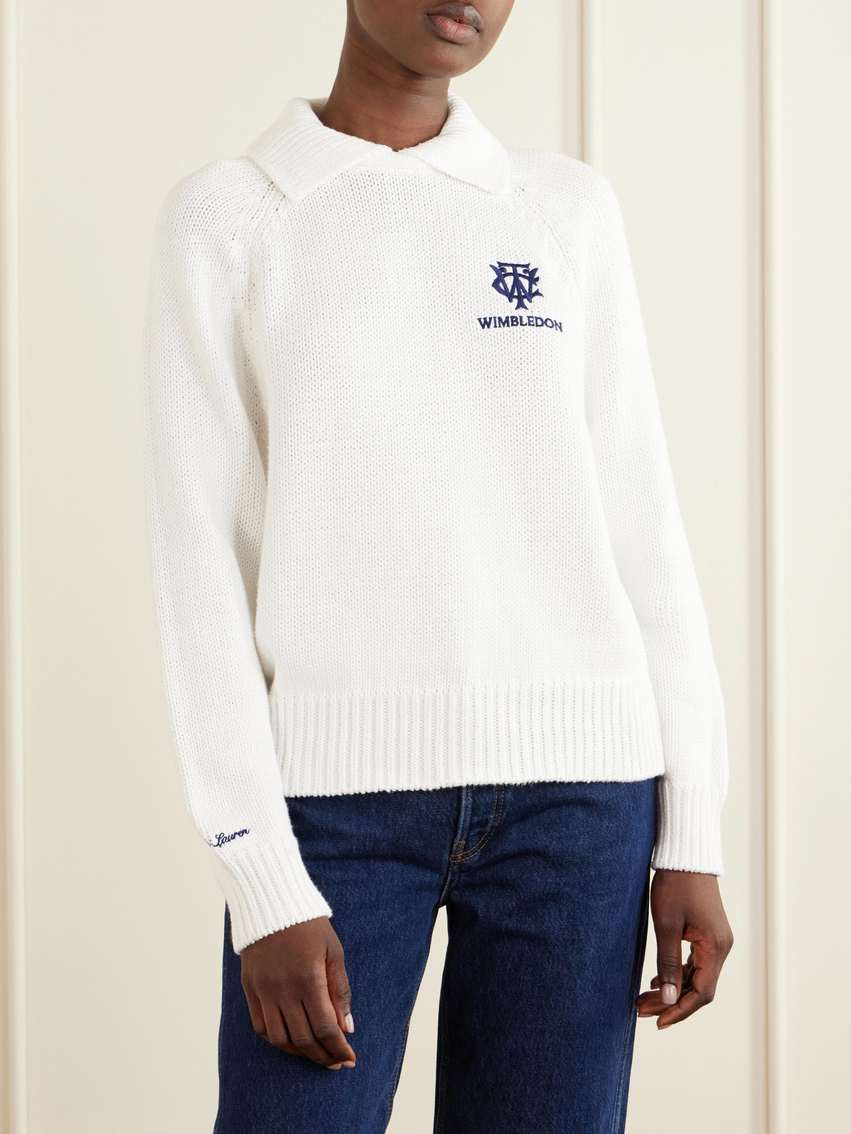 Polo Ralph Lauren - + Wimbledon Logo-Embroidered Cotton Sweater