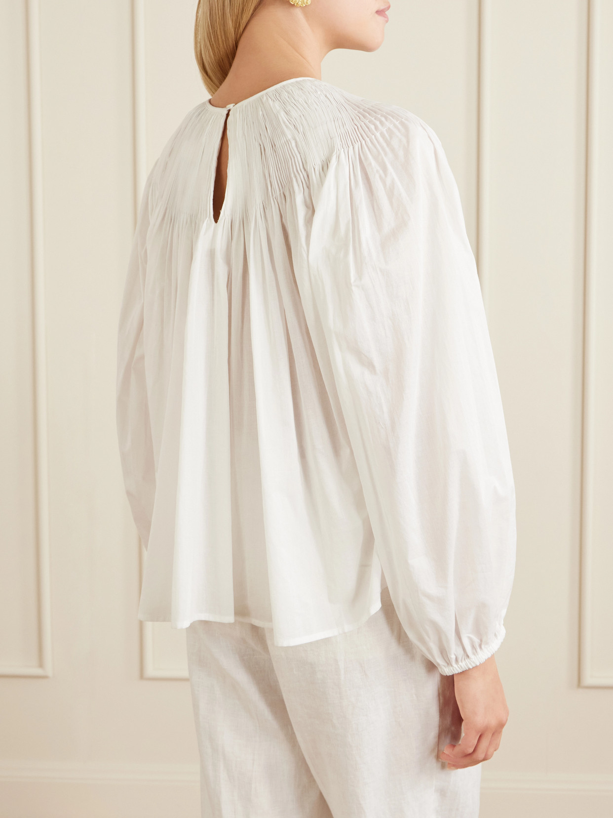 Polo Ralph Lauren - Ruched Cotton-Poplin Blouse