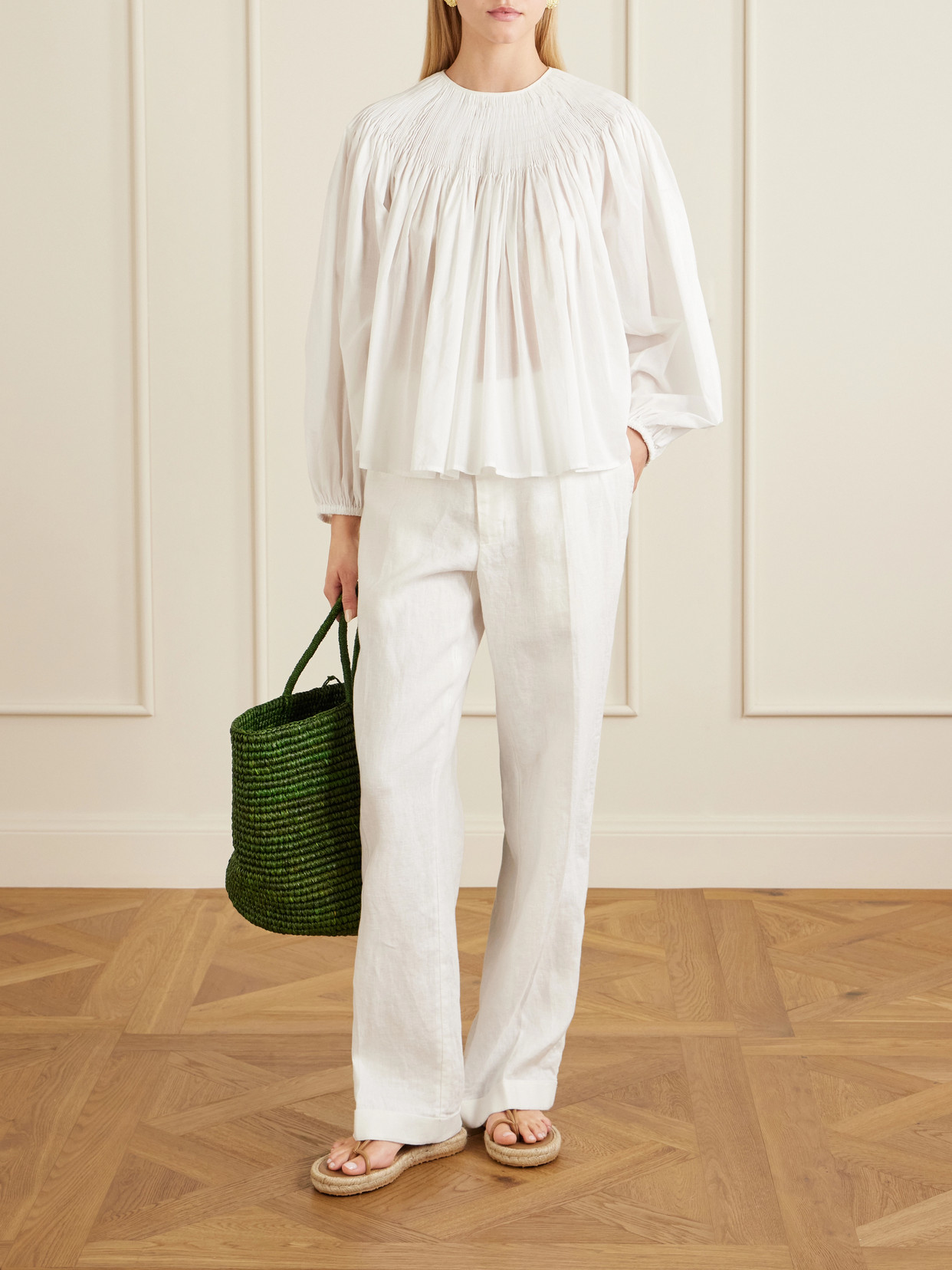 Polo Ralph Lauren - Ruched Cotton-Poplin Blouse