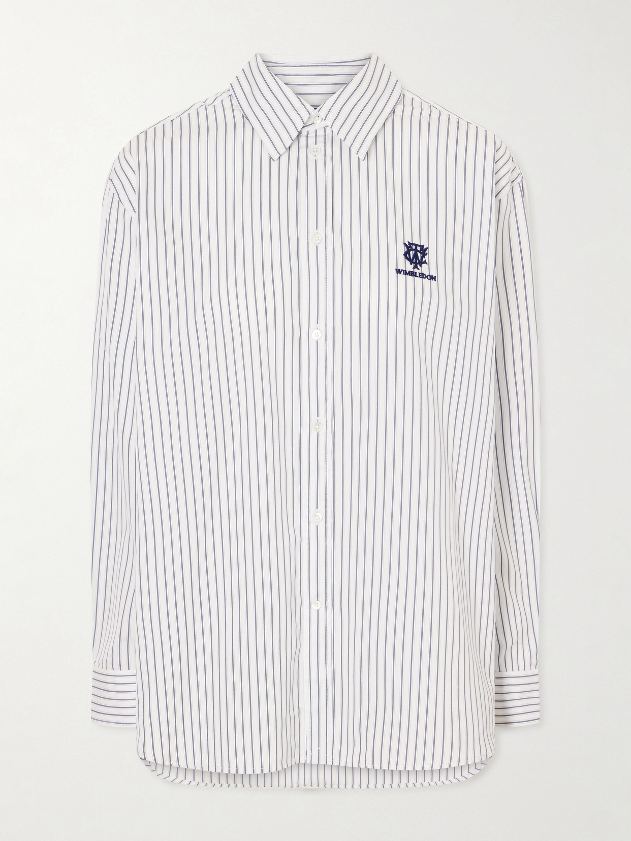 Polo Ralph Lauren - + Wimbledon Embroidered Striped Cotton-Poplin Shirt