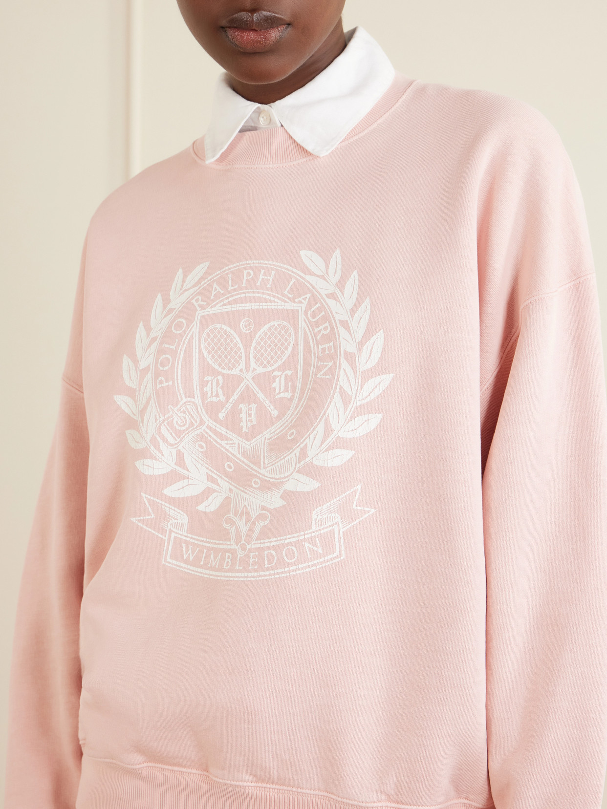 Polo Ralph Lauren - + Wimbledon Logo-Printed Cotton-Blend Jersey Sweatshirt
