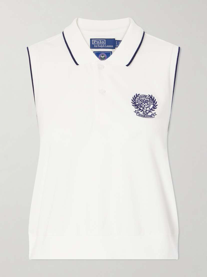 Polo Ralph Lauren + Wimbledon Logo-embroidered Cotton-blend Jersey Polo Vest | Thumbnail 7 Polo Ralph Lauren + Wimbledon Logo-embroidered Cotton-blend Jersey Polo Vest | Thumbnail 7