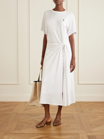 Polo Ralph Lauren Gathered jersey maxi dress