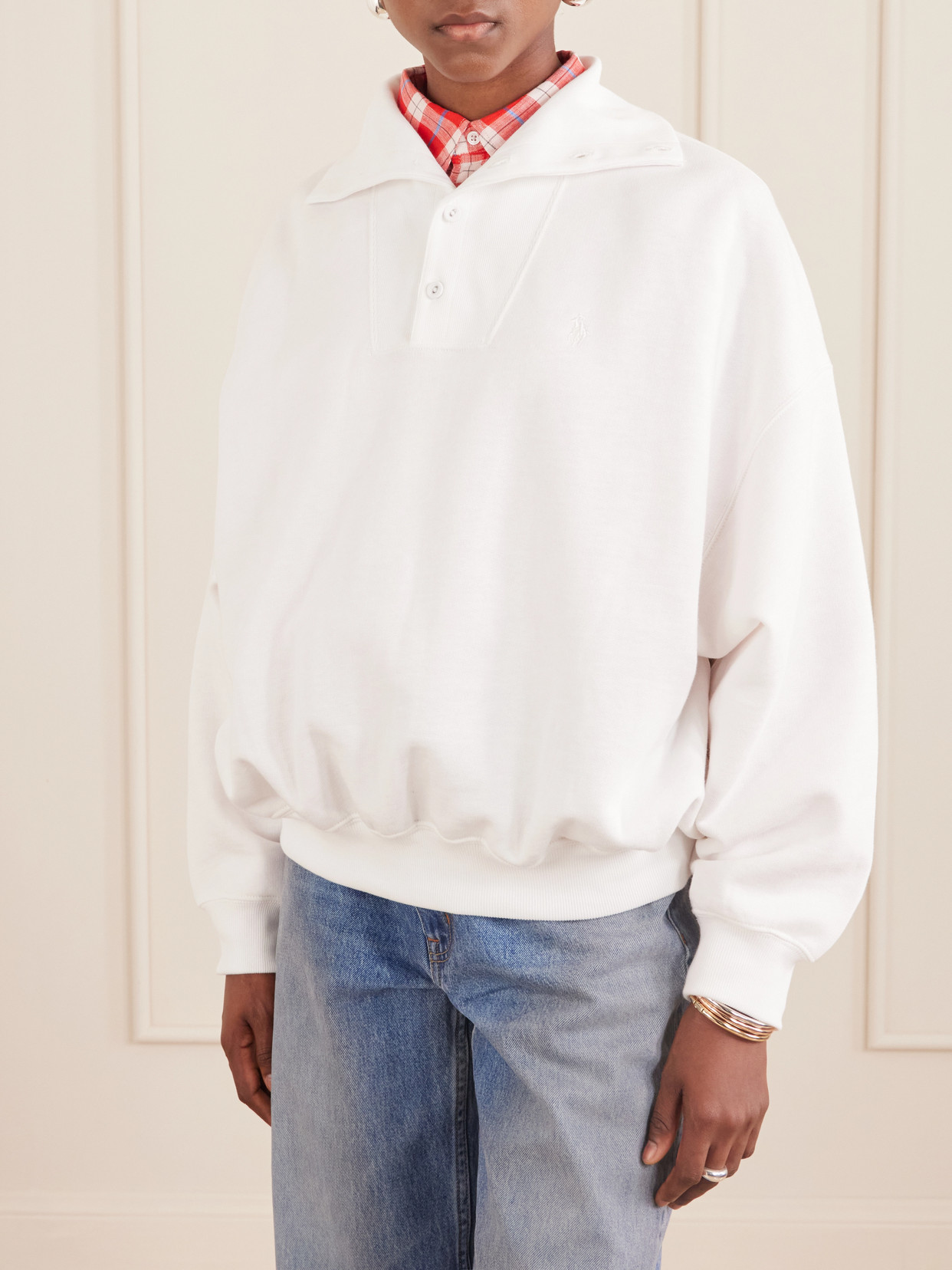 Polo Ralph Lauren - + Wimbledon Logo-Embroidered Cotton-Blend Sweatshirt