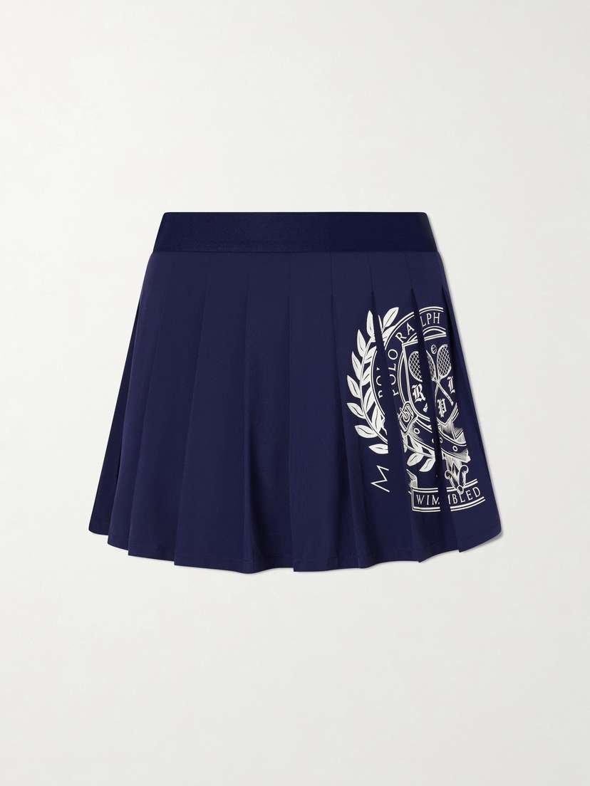 Polo Ralph Lauren + Wimbledon Pleated Logo-printed Crepe Mini Skirt | Thumbnail 6 Polo Ralph Lauren + Wimbledon Pleated Logo-printed Crepe Mini Skirt | Thumbnail 6
