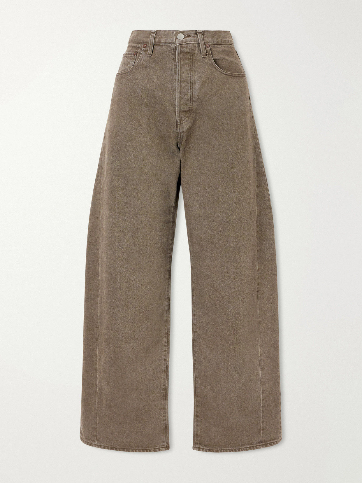 Ssstein Deformation High-rise Wide-leg Jeans In Green