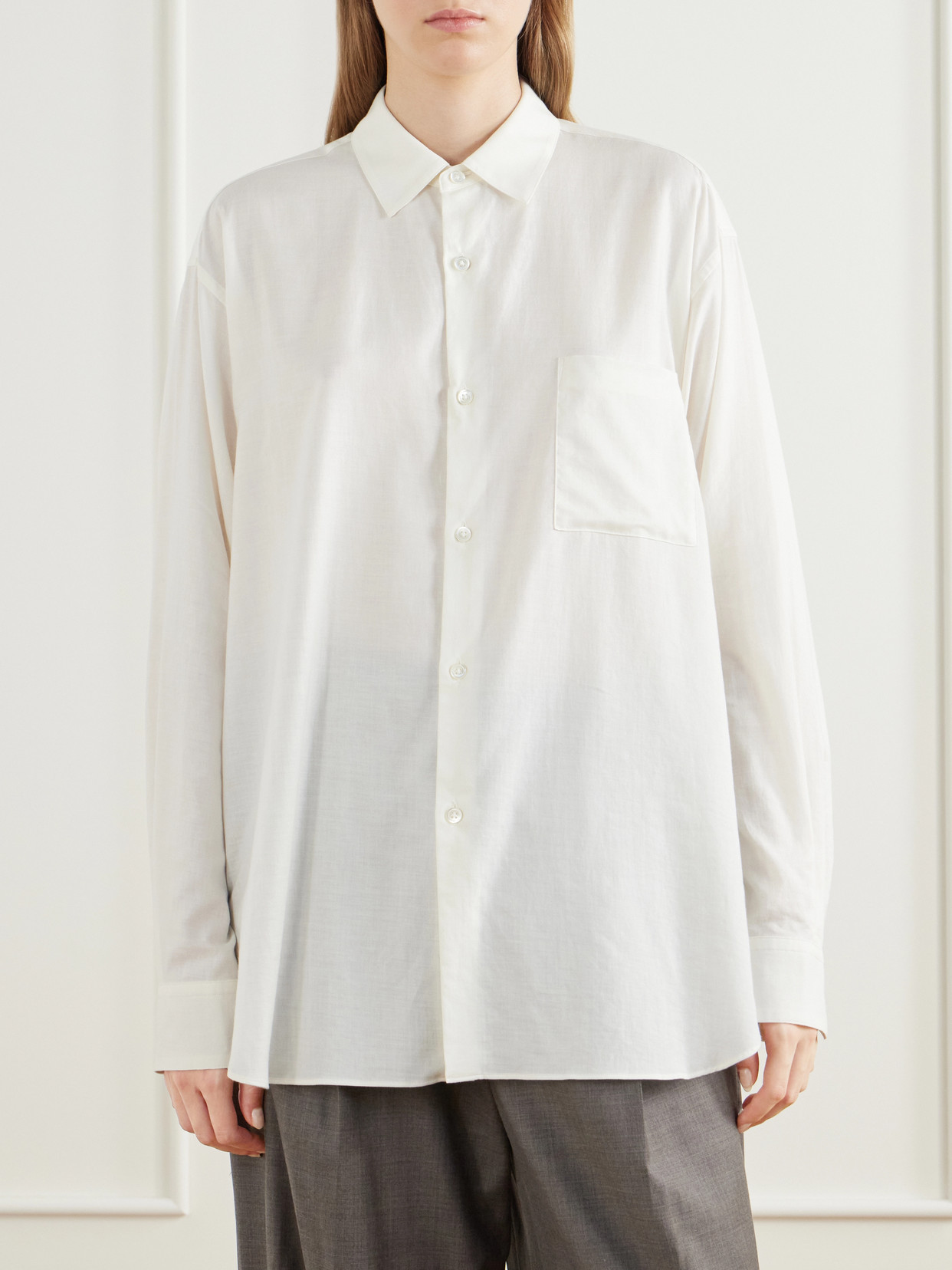 Cotton And Silk-Blend Shirt