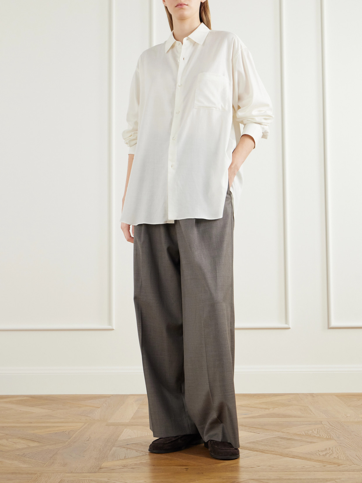 Cotton And Silk-Blend Shirt