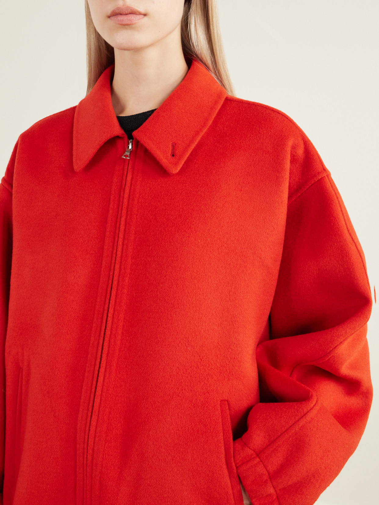 Ssstein Double-faced Wool-blend Jacket In Red