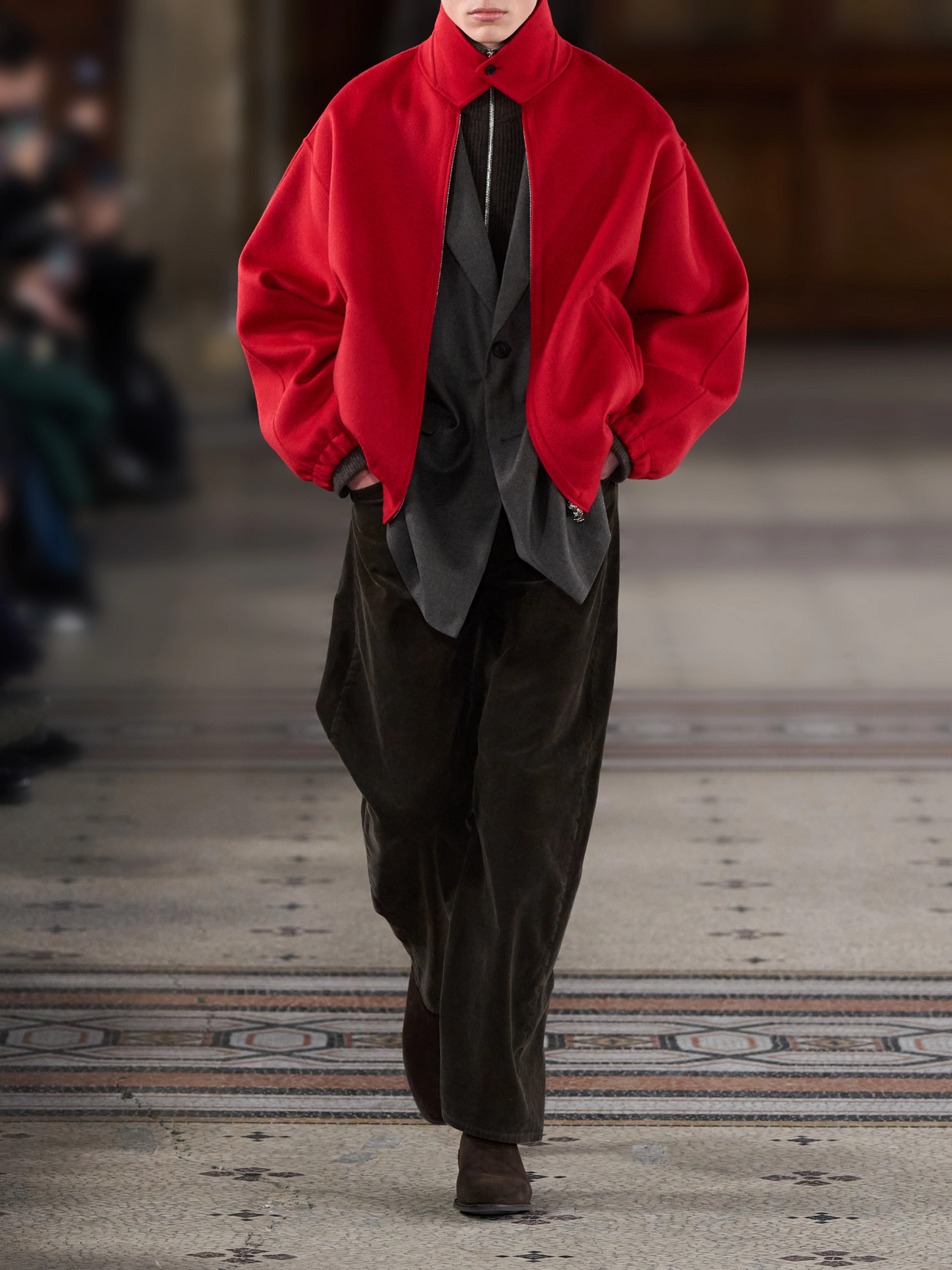 Ssstein Double-faced Wool-blend Jacket In Red