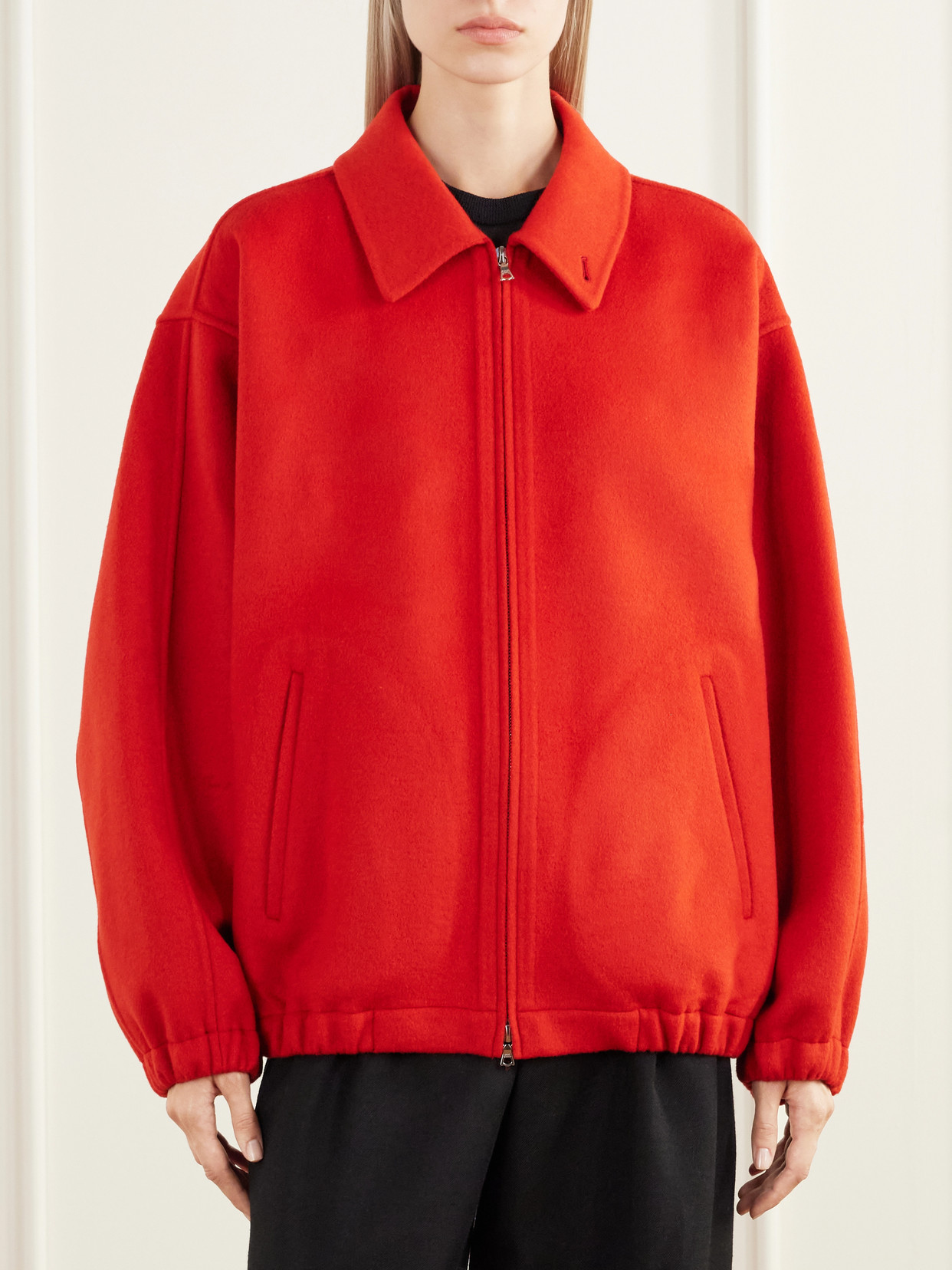 Ssstein Double-faced Wool-blend Jacket In Red