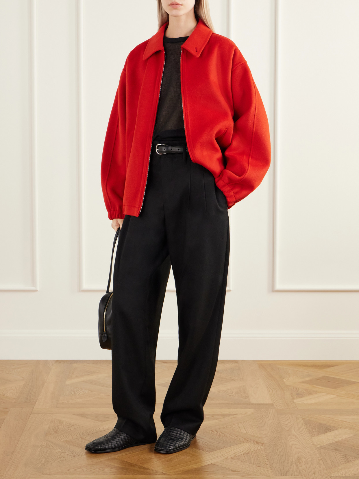 Ssstein Double-faced Wool-blend Jacket In Red