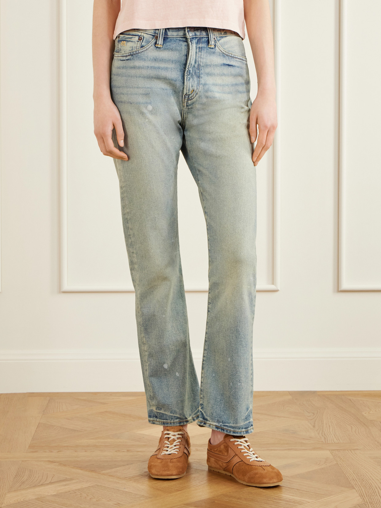 Mid-Rise Straight-Leg Jeans