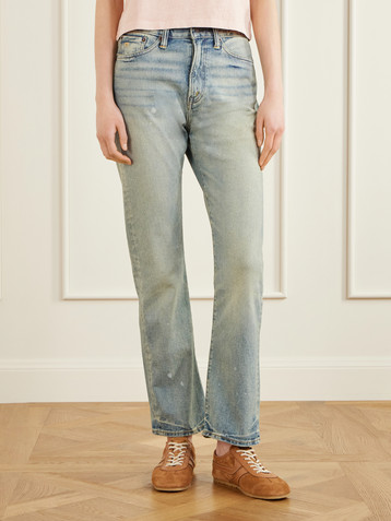 RRL Mid-rise straight-leg jeans