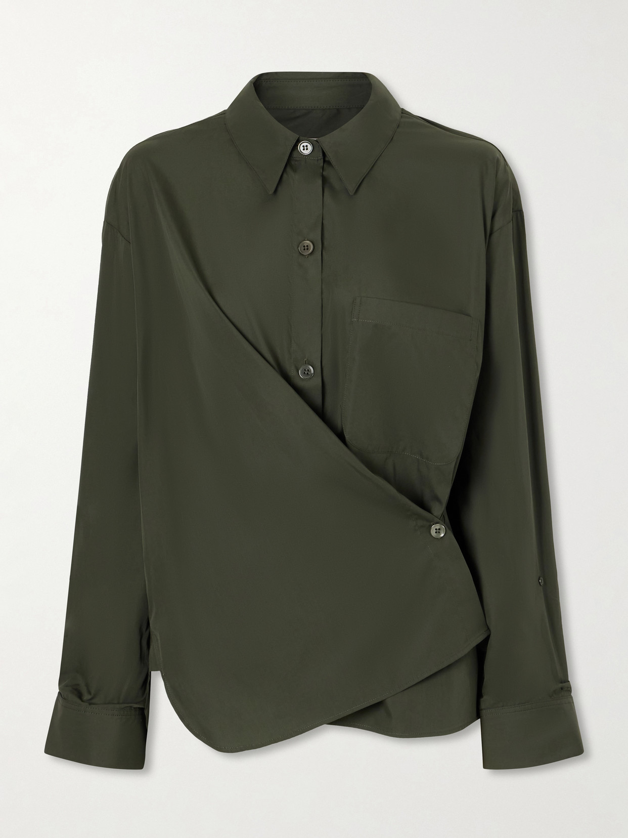 Twp Newest Earl Cotton Shirt In Green