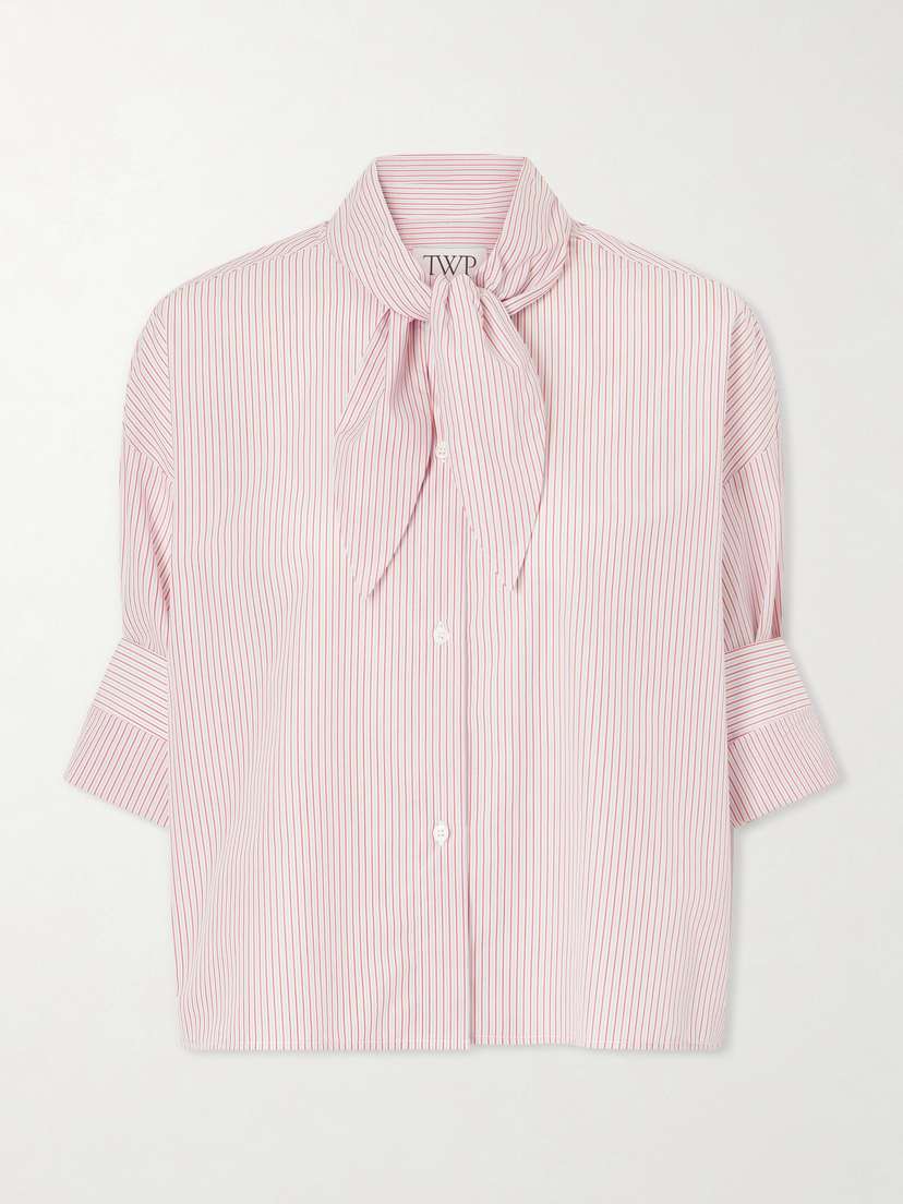 TWP Tie One On Striped Cotton-poplin Shirt