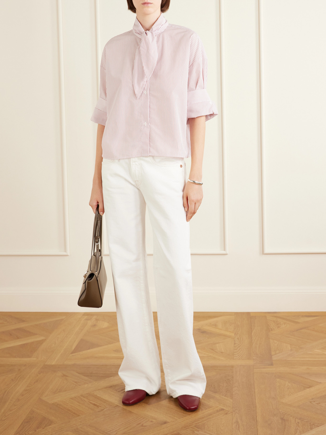 Tie One On Striped Cotton-Poplin Shirt