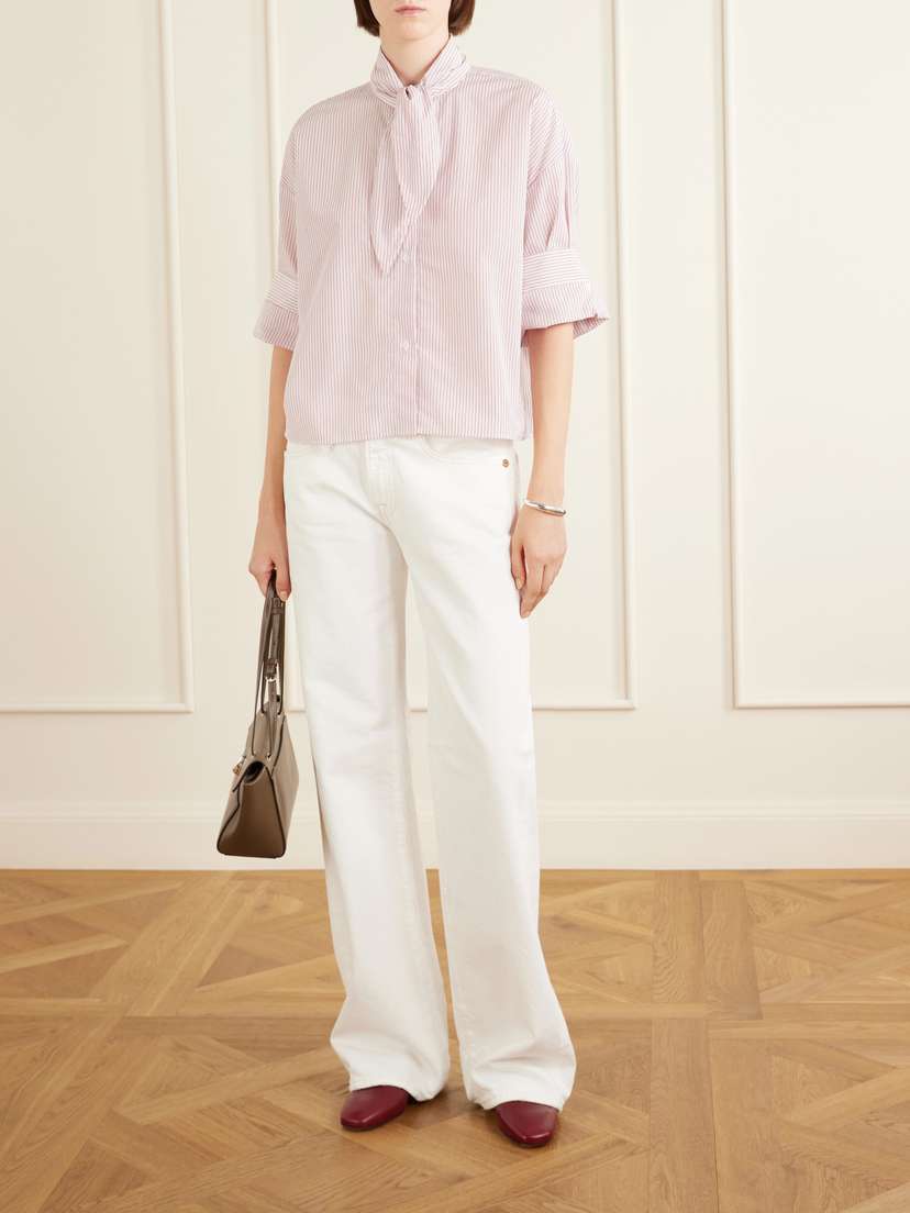 TWP Tie One On Striped Cotton-poplin Shirt | Thumbnail 2 TWP Tie One On Striped Cotton-poplin Shirt | Thumbnail 2