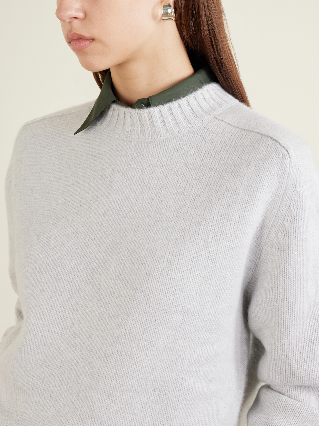 New Jill Ribbed-Detail Cashmere-Knitted Sweater