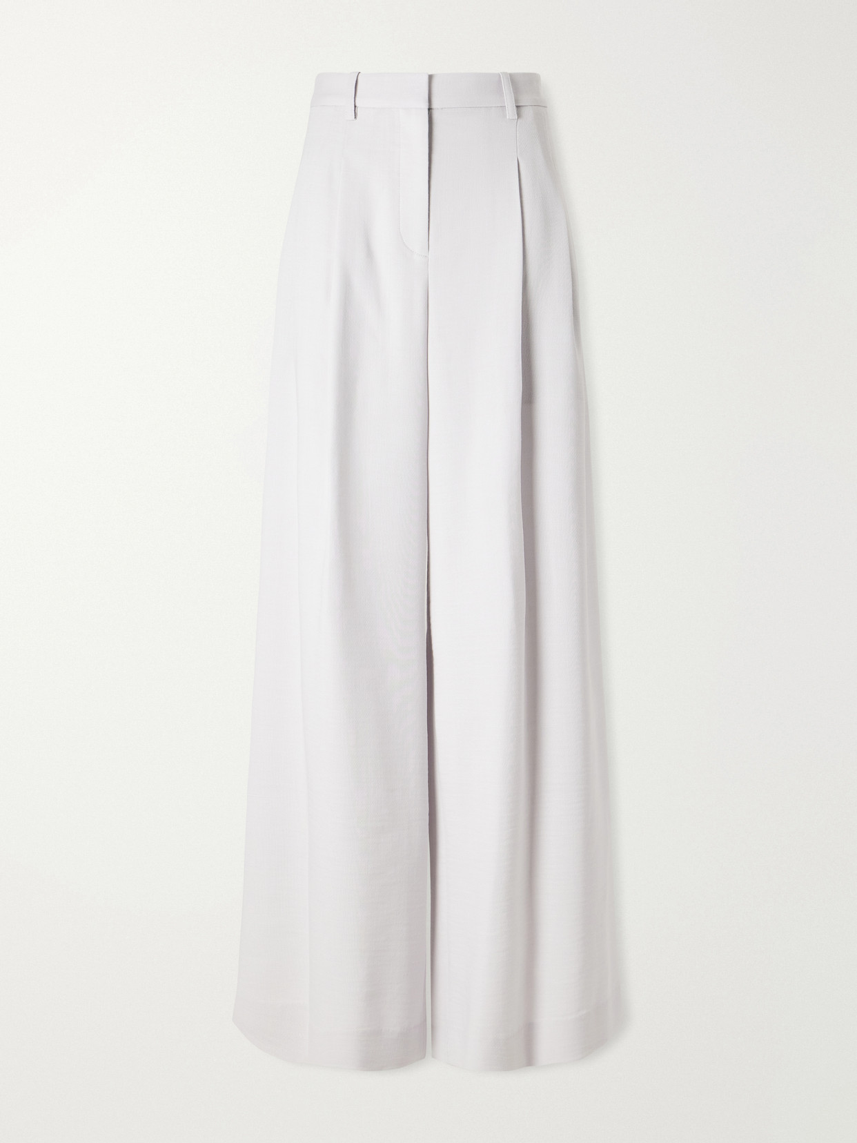 Twp Avery Stretch Wool-crepe Wide-leg Pants In Blue