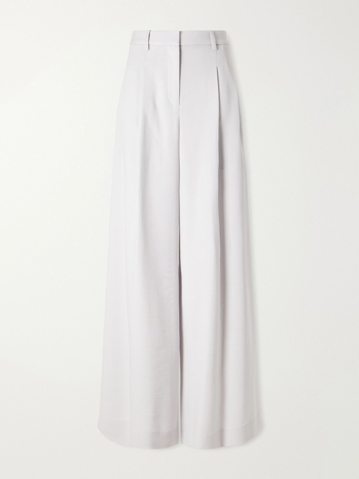 Avery stretch wool-crepe wide-leg pants
