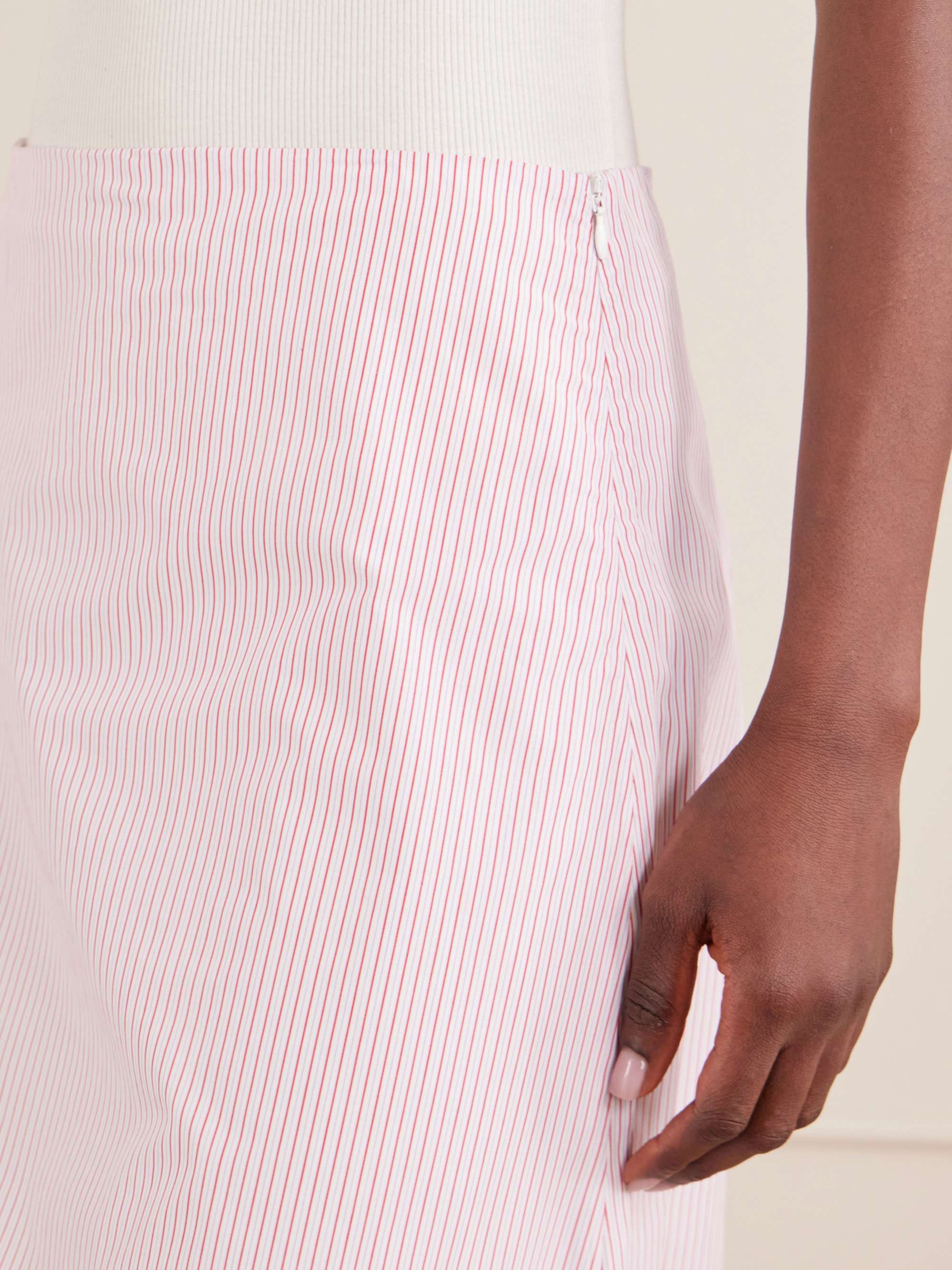 TWP A-Line striped cotton midi skirt | NET-A-PORTER