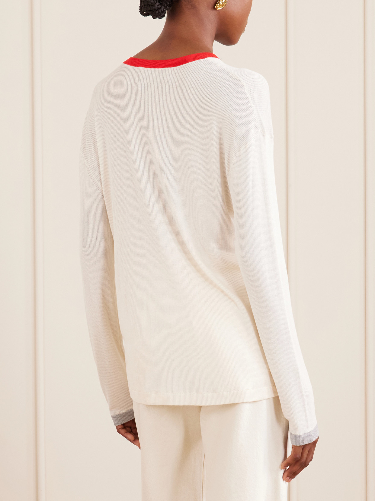 Ribbed Jersey T-Shirt