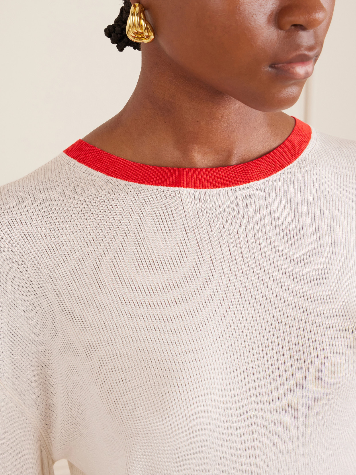 Ribbed Jersey T-Shirt