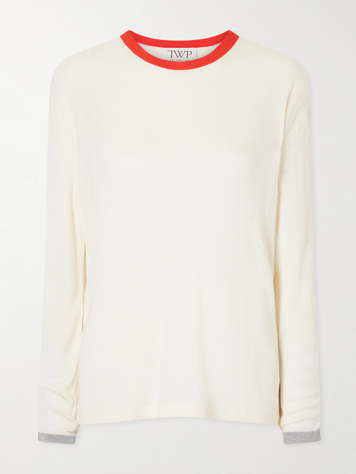Twp Ribbed Jersey T-shirt In Neutral