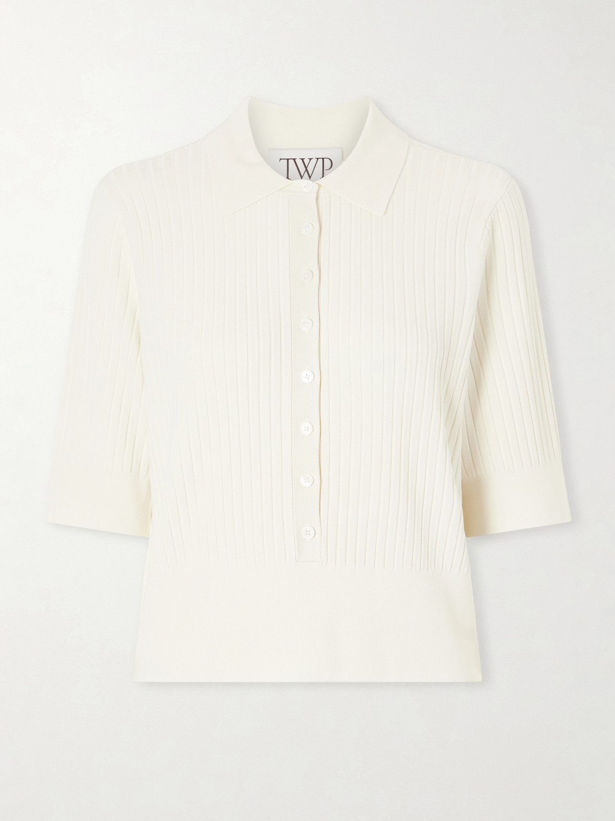 Twp Ribbed Jersey Shirt In White