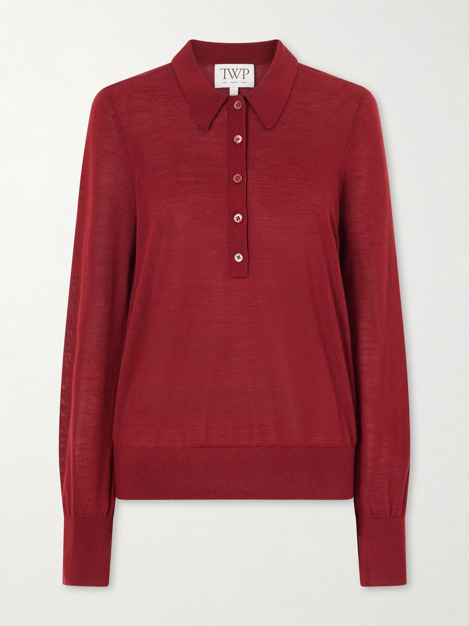 Cashmere polo sweater