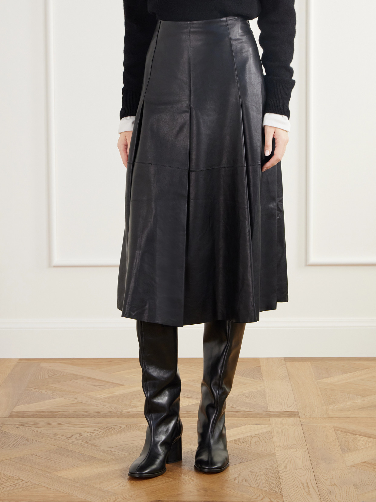 Riya Paneled Pleated Midi