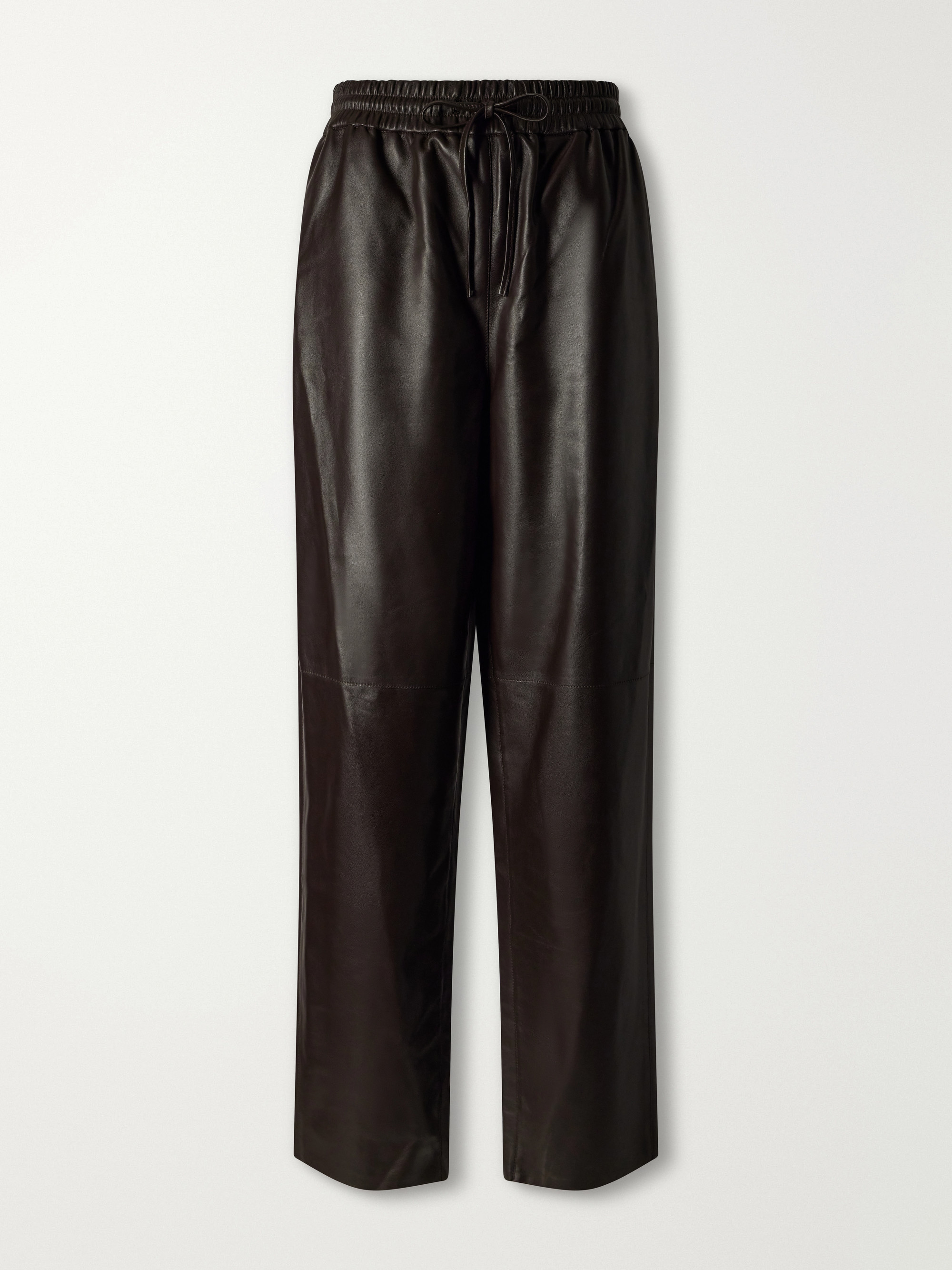 JOSEPH Nat paneled leather straight-leg pants